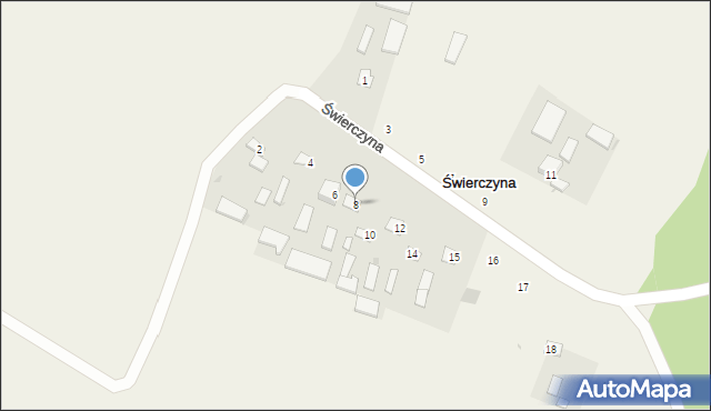 Świerczyna, Świerczyna, 8, mapa Świerczyna