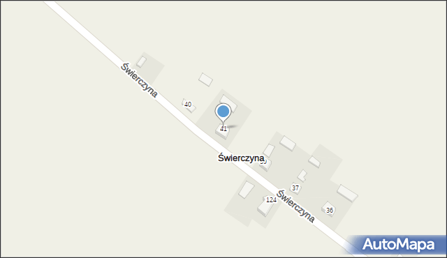 Świerczyna, Świerczyna, 41, mapa Świerczyna