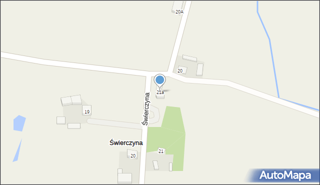 Świerczyna, Świerczyna, 21a, mapa Świerczyna