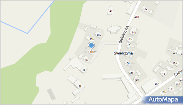 Świerczyna, Świerczyna, 39b, mapa Świerczyna