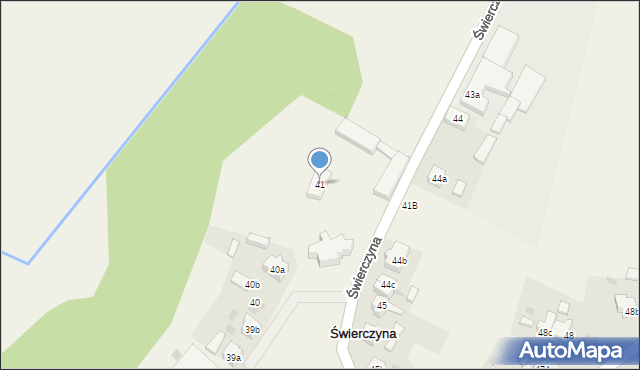 Świerczyna, Świerczyna, 41, mapa Świerczyna