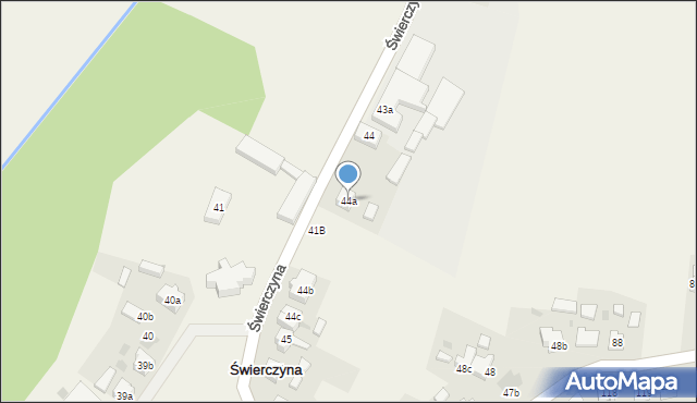 Świerczyna, Świerczyna, 44a, mapa Świerczyna