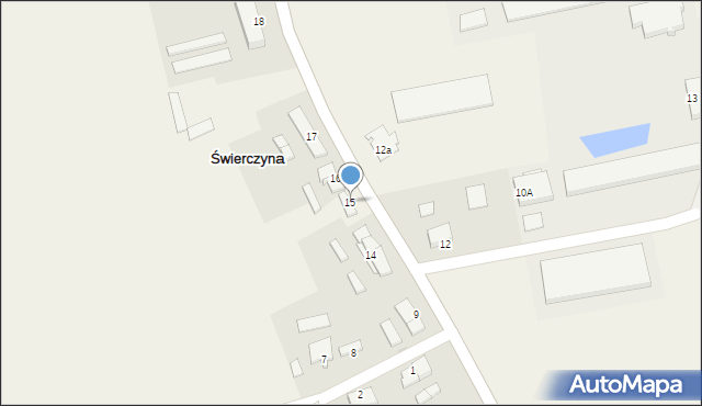 Świerczyna, Świerczyna, 15, mapa Świerczyna