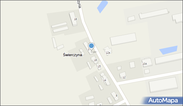 Świerczyna, Świerczyna, 17A, mapa Świerczyna