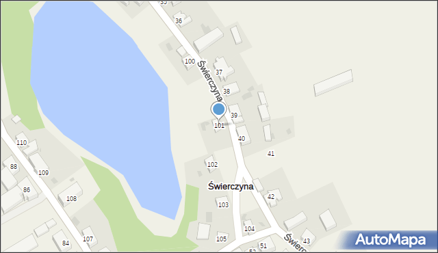 Świerczyna, Świerczyna, 101, mapa Świerczyna