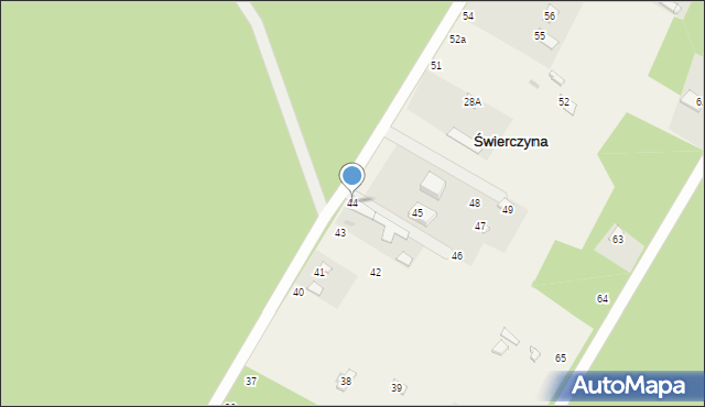 Świerczyna, Świerczyna, 44, mapa Świerczyna