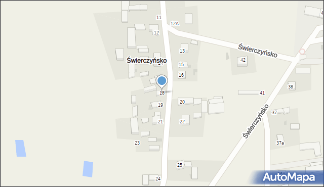 Świerczyńsko, Świerczyńsko, 18, mapa Świerczyńsko