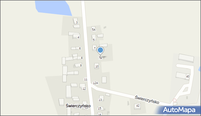 Świerczyńsko, Świerczyńsko, 7a, mapa Świerczyńsko