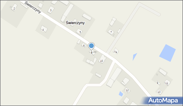 Świerczyny, Świerczyny, 8, mapa Świerczyny