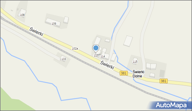 Świerki, Świerki, 113, mapa Świerki