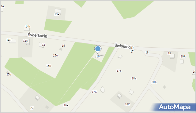 Świerkocin, Świerkocin, 16, mapa Świerkocin