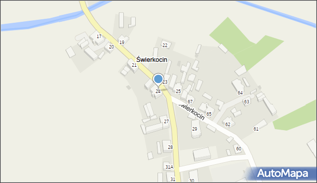 Świerkocin, Świerkocin, 24, mapa Świerkocin