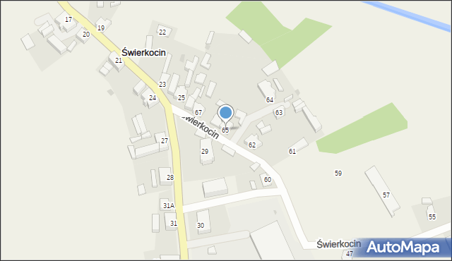 Świerkocin, Świerkocin, 65, mapa Świerkocin
