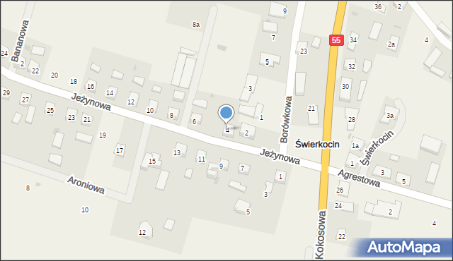 Świerkocin, Świerkocin, 68, mapa Świerkocin