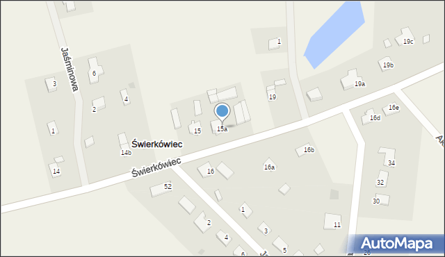 Świerkówiec, Świerkówiec, 15a, mapa Świerkówiec