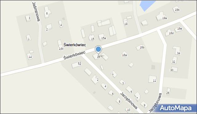 Świerkówiec, Świerkówiec, 16, mapa Świerkówiec