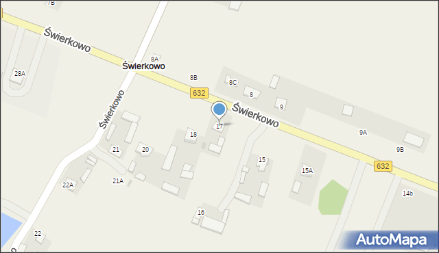 Świerkowo, Świerkowo, 17, mapa Świerkowo