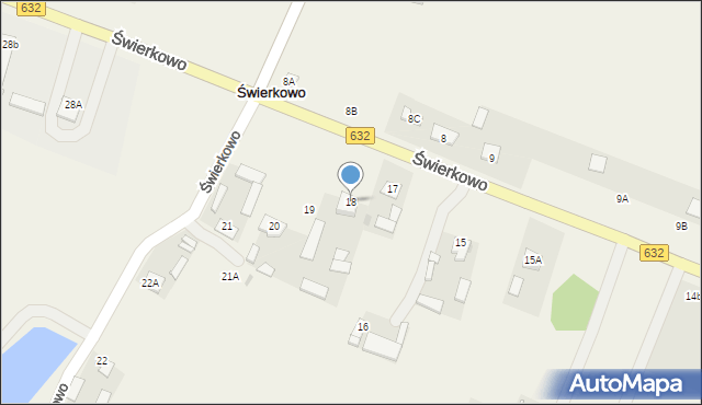 Świerkowo, Świerkowo, 18, mapa Świerkowo