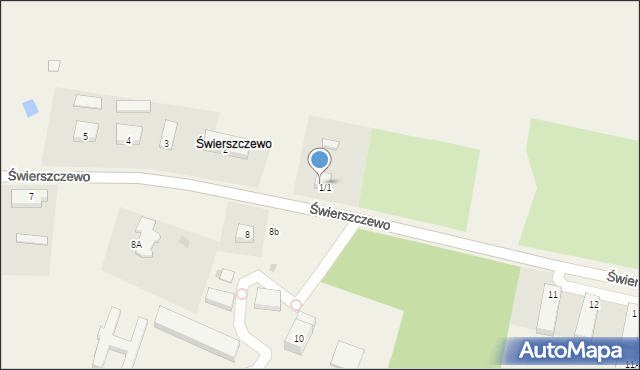 Świerszczewo, Świerszczewo, 1/2, mapa Świerszczewo