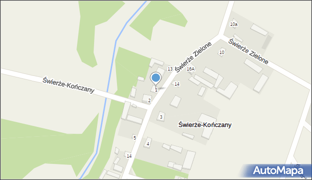 Świerże-Kończany, Świerże-Kończany, 1, mapa Świerże-Kończany