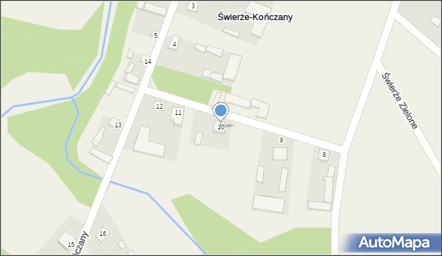 Świerże-Kończany, Świerże-Kończany, 10, mapa Świerże-Kończany