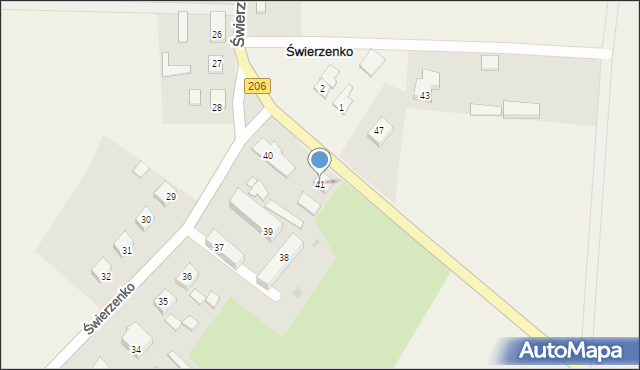 Świerzenko, Świerzenko, 41, mapa Świerzenko