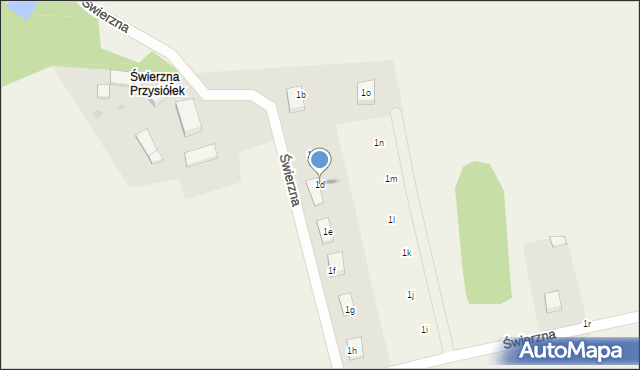 Świerzna, Świerzna, 1d, mapa Świerzna