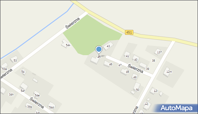 Świerzna, Świerzna, 45, mapa Świerzna