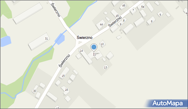 Świerzno, Świerzno, 11, mapa Świerzno