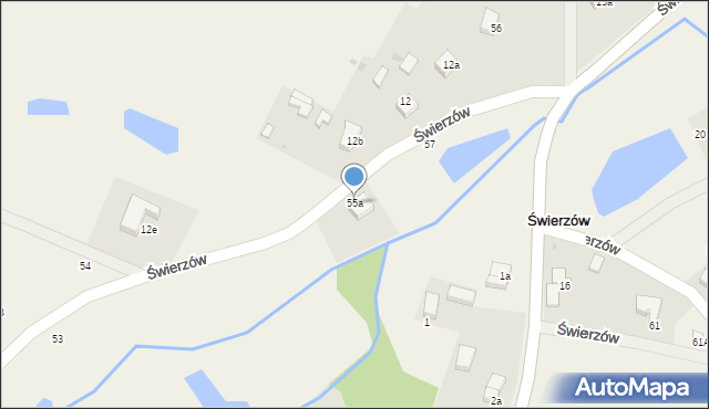 Świerzów, Świerzów, 55a, mapa Świerzów