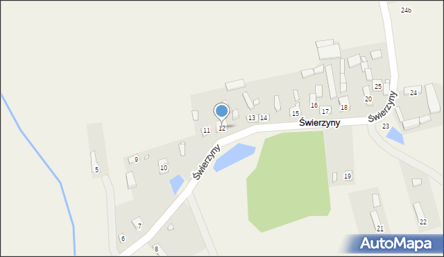 Świerzyny, Świerzyny, 12, mapa Świerzyny