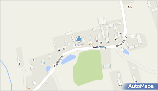 Świerzyny, Świerzyny, 14, mapa Świerzyny