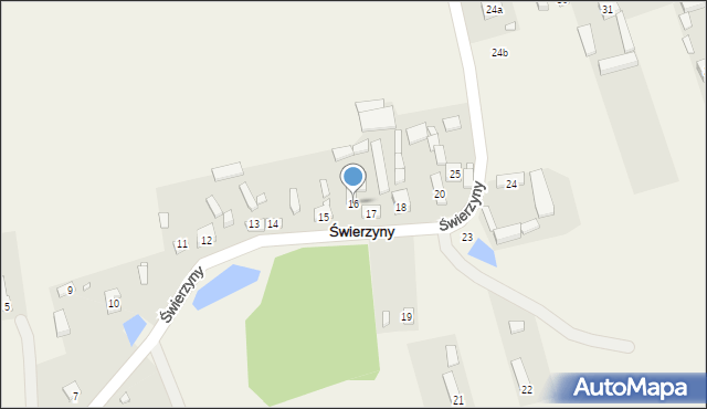 Świerzyny, Świerzyny, 16, mapa Świerzyny