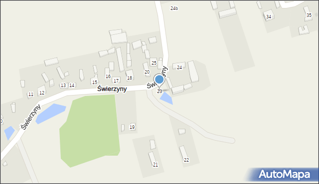 Świerzyny, Świerzyny, 23, mapa Świerzyny