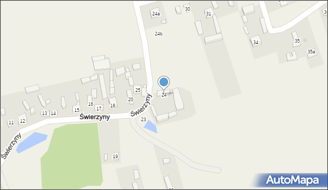 Świerzyny, Świerzyny, 24, mapa Świerzyny