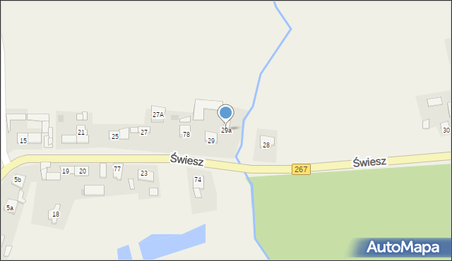 Świesz, Świesz, 29a, mapa Świesz