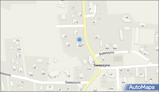 Świeszyno, Świeszyno, 20b, mapa Świeszyno