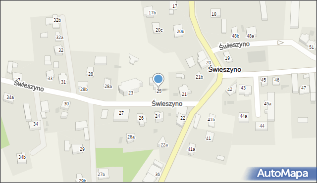 Świeszyno, Świeszyno, 25, mapa Świeszyno