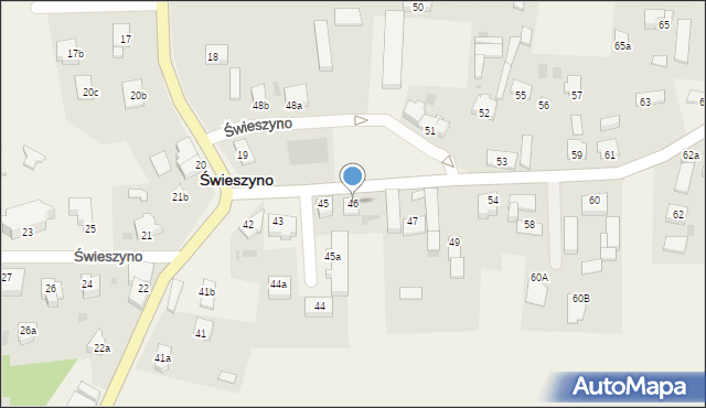 Świeszyno, Świeszyno, 46, mapa Świeszyno