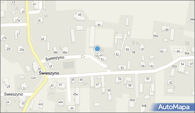 Świeszyno, Świeszyno, 51a, mapa Świeszyno