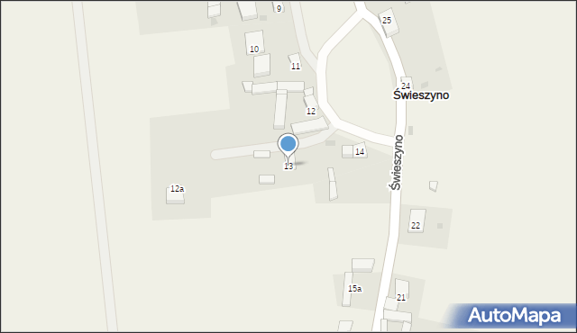 Świeszyno, Świeszyno, 13, mapa Świeszyno