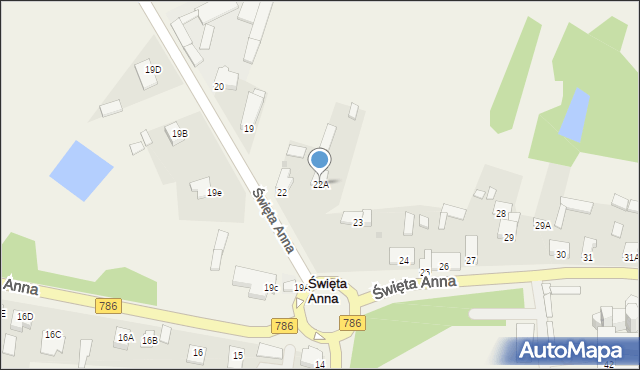 Święta Anna, Święta Anna, 22A, mapa Święta Anna