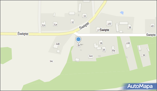 Święte, Święte, 34, mapa Święte