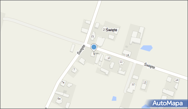 Święte, Święte, 9, mapa Święte