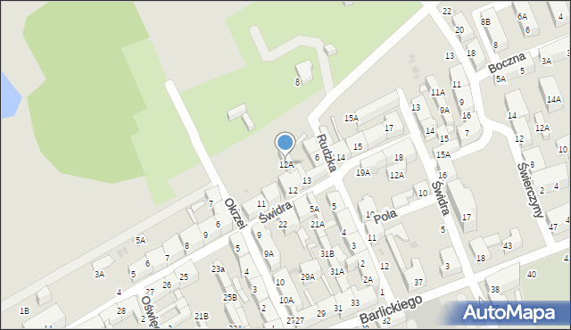 Świętochłowice, Świdra Augustyna, 12A, mapa Świętochłowice