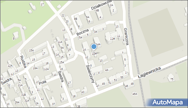 Świętochłowice, Świerczyny Bernarda, 12A, mapa Świętochłowice