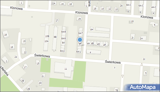 Świętoszów, Świerkowa, 6A/3, mapa Świętoszów