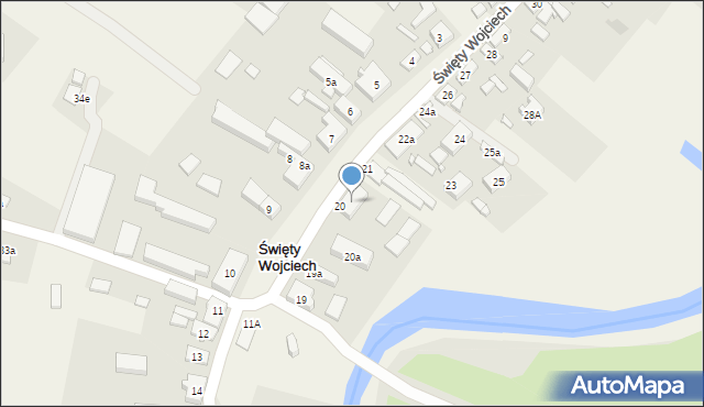Święty Wojciech, Święty Wojciech, 20b, mapa Święty Wojciech