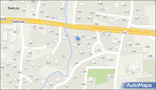 Świlcza, Świlcza, 156, mapa Świlcza