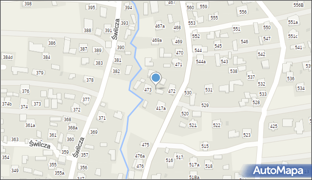 Świlcza, Świlcza, 473a, mapa Świlcza